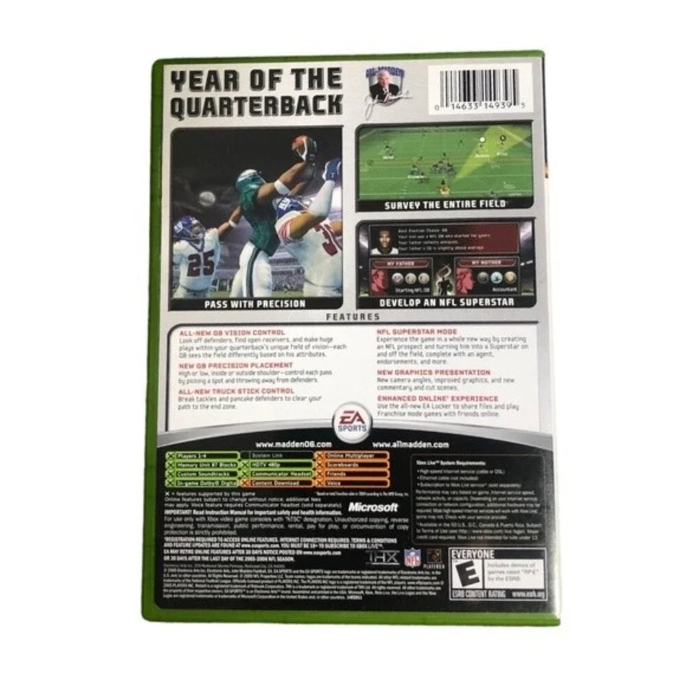 Microsoft Xbox Madden NFL 2006 Complete with Manual